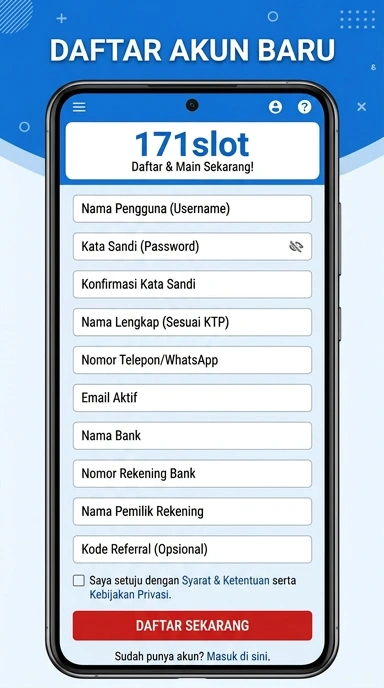 Panduan Daftar Akun Baru 171slot untuk Android