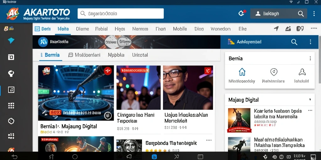 Antarmuka aplikasi AKARTOTO yang modern dan informatif.