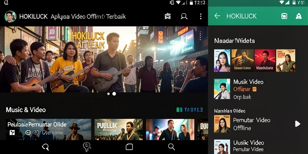Tampilan antarmuka HOKILUCK untuk Pemutar Video Offline yang menarik.