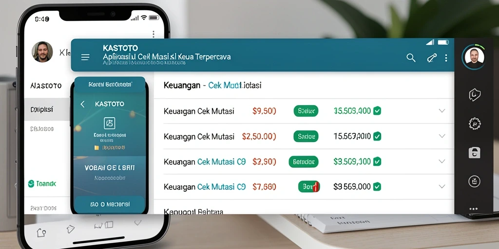 Antarmuka KASTOTO yang sederhana untuk cek mutasi keuangan.