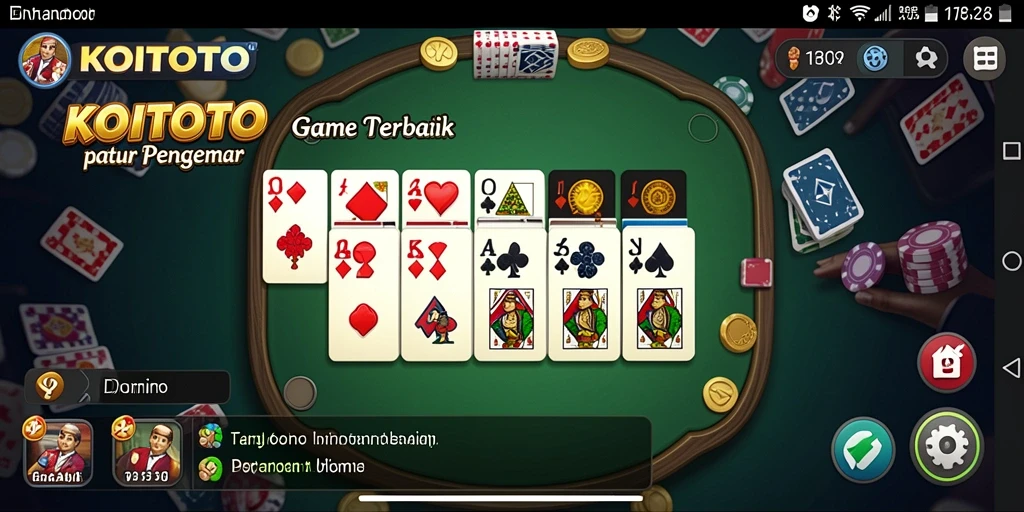 Tampilan antarmuka permainan Domino KOITOTO yang menarik dan interaktif.