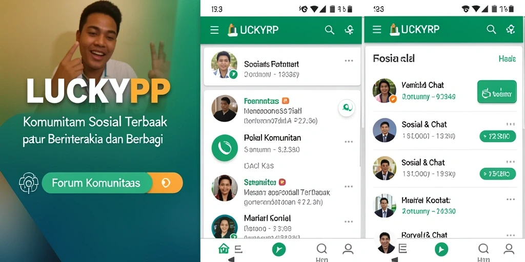 Tampilan antarmuka pengguna LUCKYRP yang menarik dan fungsional.