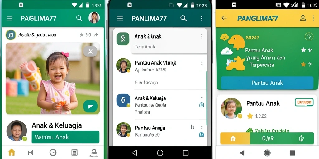 Tampilan antarmuka utama PANGLIMA77 untuk pemantauan anak.