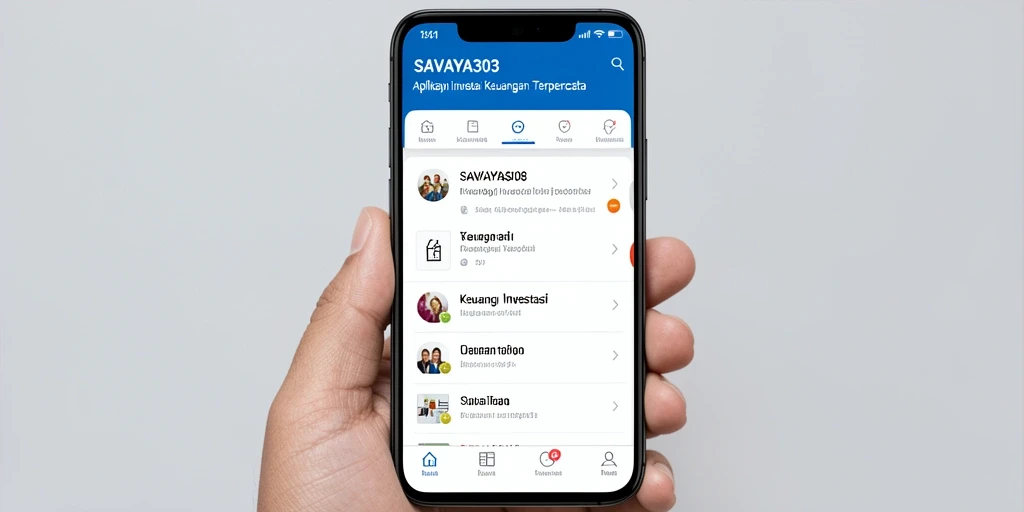 Tampilan antarmuka aplikasi SAVAYA303 yang intuitif dan informatif.
