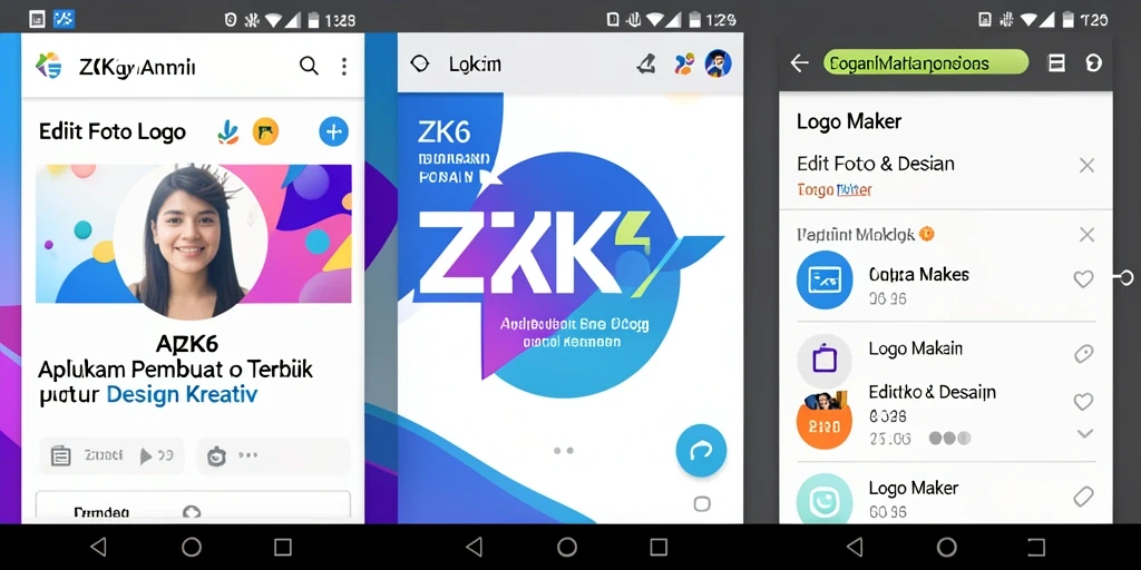 Tampilan antarmuka ZK6 yang menarik untuk logo maker.